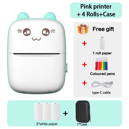 "Portable Wireless Mini Bluetooth Printer for Label, Photo, and Memo Printing"